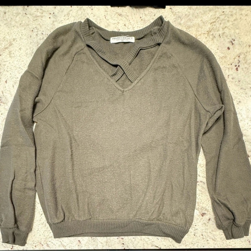 Project Social T Olive Sweater